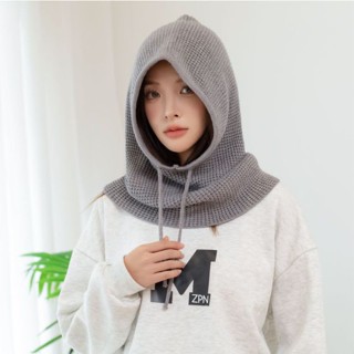 2023 Mới Balaclapha Mũ Nữ Mùa Đông Ấm Áp Dệt Kim Khăn Mũ Tích Hợp Áo Chui Đầu Khăn Đi Xe Đạp Xe Máy Chống Gió Mặt Bảo Vệ Cổ