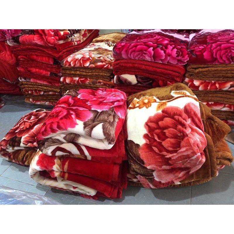 CHĂN LÔNG TUYẾT NHUNG 4KG - CHĂN LÔNG CAO CẤP  MÙA ĐÔNG-Chăn mền tuyết nhung 2 lớp loại dày siêu ấm mền mịn 1,6mx2m bao