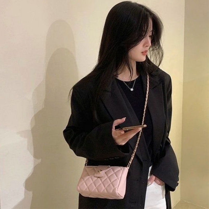 Arctic Hunter Túi Đeo Chéo Dây Xích Nhỏ Màu Hồng Nhẹ Nhàng Nữ Tính Hợp Thời Trang