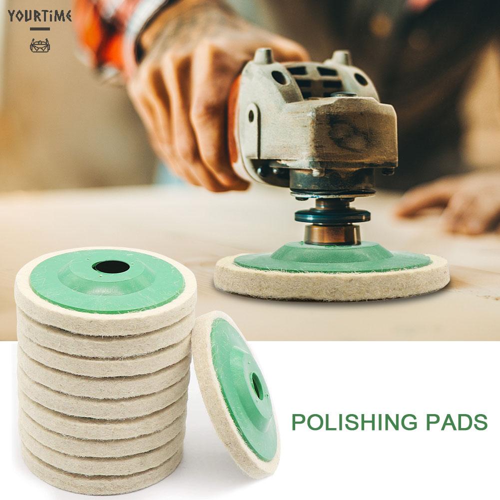 Set 5 Đĩa Nỉ Đánh Bóng Kính / Kim Loại / Kim Loại / Thủy Tinh 4 inch 125mm