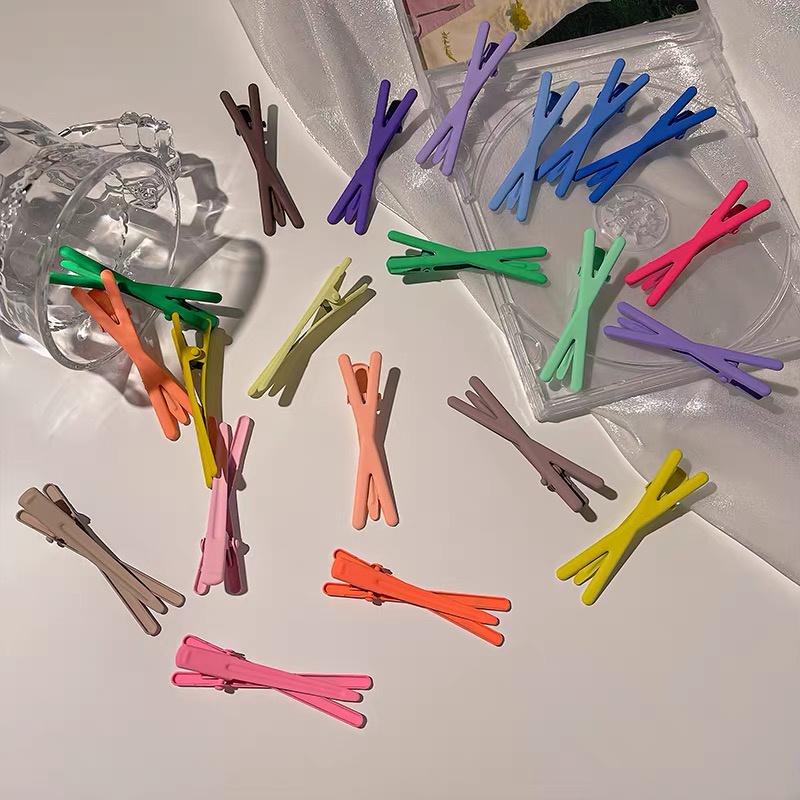 Kẹp Tóc Mái Ngang Màu Kẹo Đơn Giản Phong Cách Mới Cho Nữ