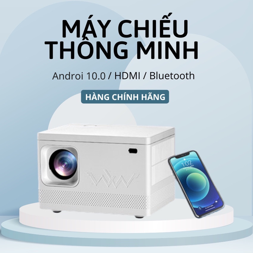 Máy Chiếu Mini KAW K650 Plus Chính Hãng Độ Sáng Cao 4K Full HD Kết Nối Đa Dạng Thiết Bị Qua Bluetooth, HDMI, WiFi