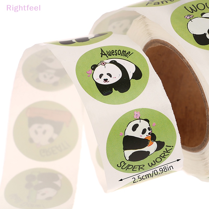 Set 500 Sticker 1inch / 2.5cm Hình Gấu Trúc Dễ Thương Dùng Để Dán Phong Bì Mới