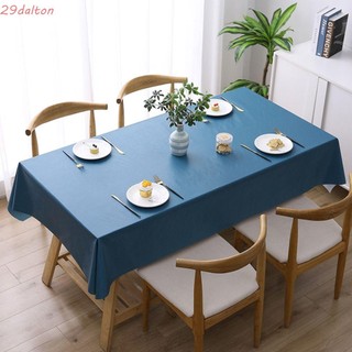 Dalton Khăn Trải Bàn pvc Dày Dặn Mềm Mại Hình Chữ Nhật Màu Trơn Chống Thấm Nước Chống Dầu Dễ Lau Chùi