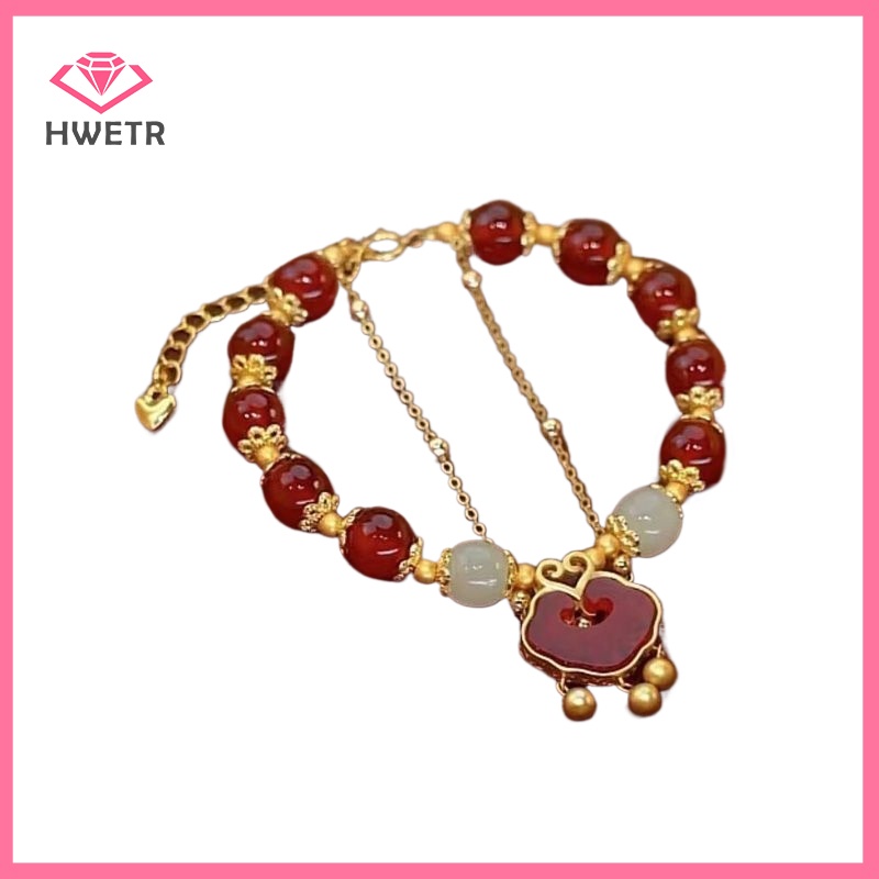 Vòng Tay Hai Lớp Xâu Hạt Phong Cách Trung Hoa Thời Trang Cho Nữ Mới