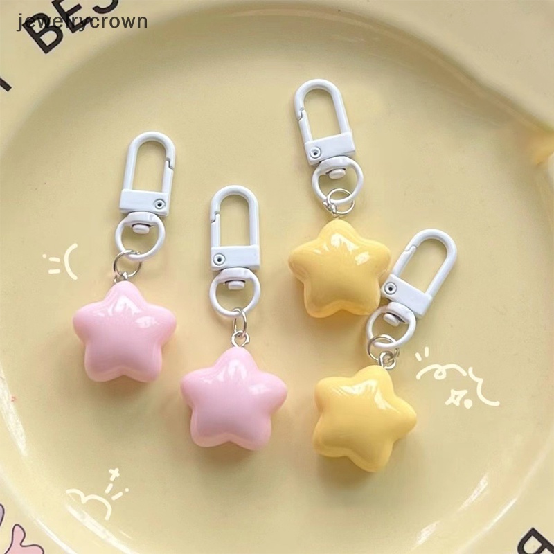 1 Móc Khóa Hình Ngôi Sao Màu Vàng Hồng Dễ Thương Dùng Làm Quà Tặng