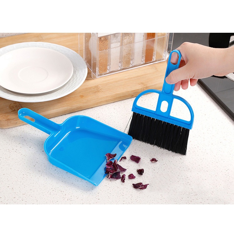 Bộ chổi và xẻng mini quét dọn văn phòng quét bàn thờ, bộ ki quét bụi hốt rác vệ sinh nhà cửa PK193