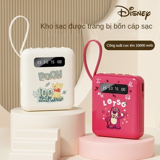 Disney Pin Sạc dự phòng TD3 10,000mah sạc nhanh PD22.5 W với 4 dây sạc có đèn thích hợp cho iPhone Android Samsung Xiaom