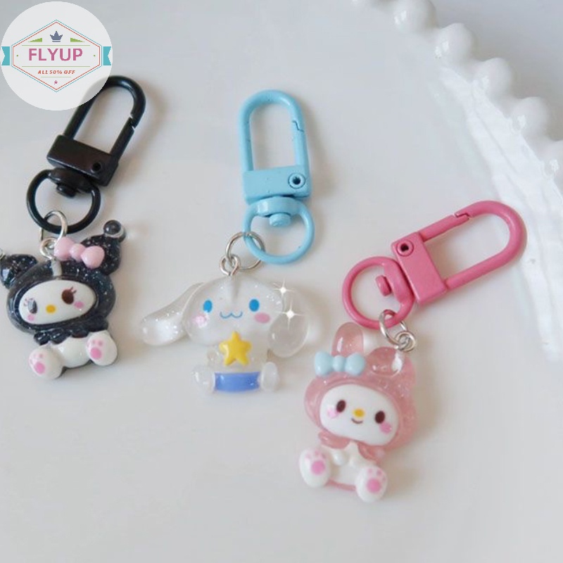 Flyup sanrio Móc Chìa Khóa Trong Suốt Họa Tiết Hoạt Hình Dễ Thương vn