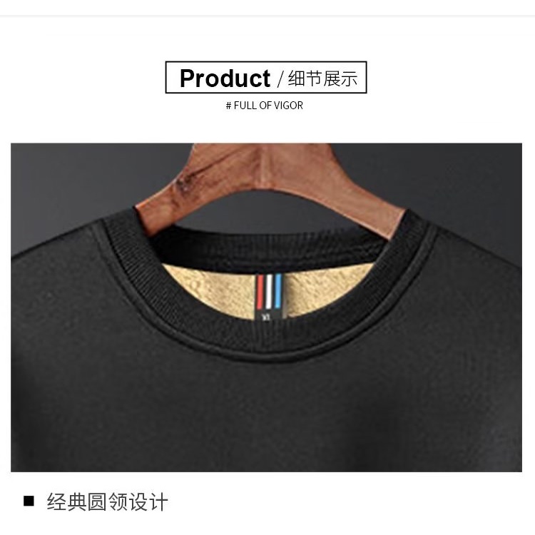 Áo sweater Lông Cừu Dày Dặn Cổ Tròn Màu Trơn Thời Trang Thu Đông Cho Nam Giới Size m-5xl
