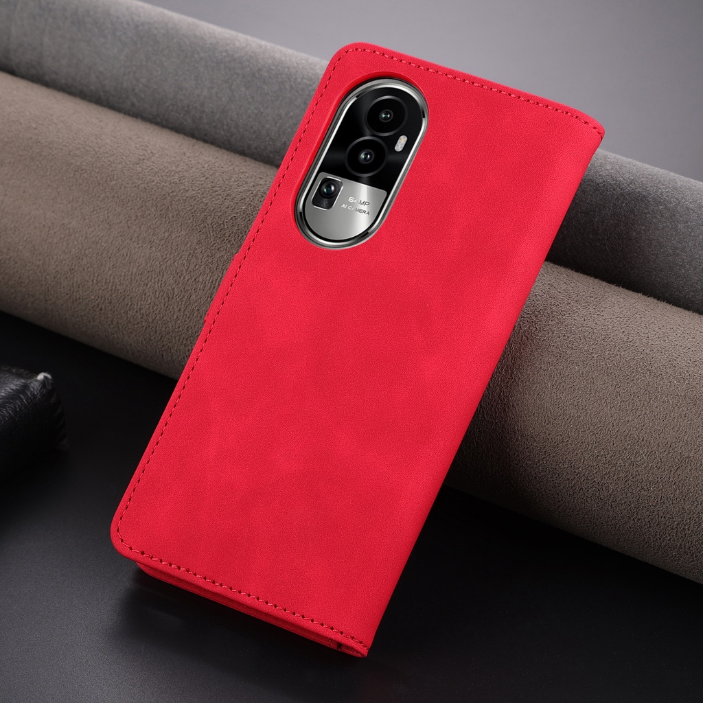 Cho OPPO Reno 10 10pro Reno8T 5G A58 A55 A54 A53s A98 K11 Bao Da Điện Thoại Kiểu Ví Gập Nam Châm Có Ngăn Thẻ