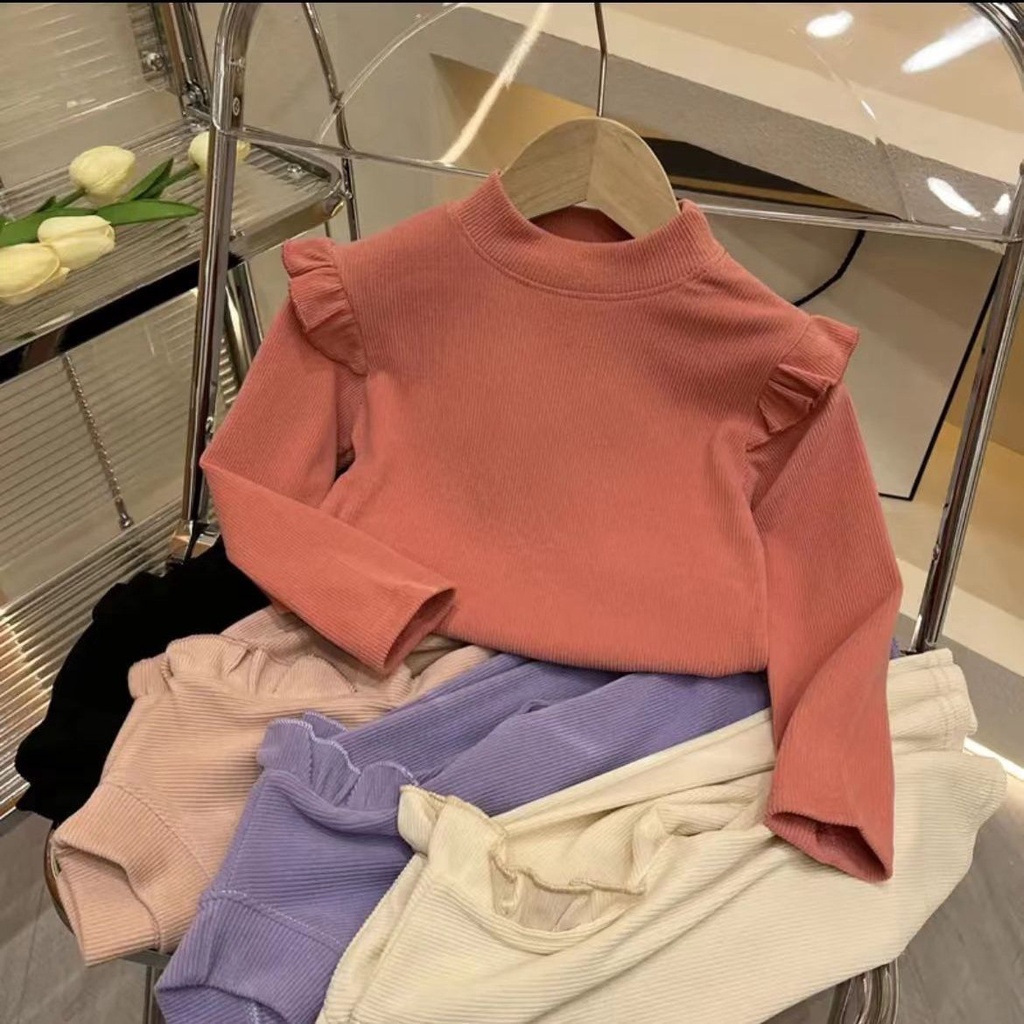 Áo Thun Tay Dài Cổ Cao Thời Trang Cho Nữ