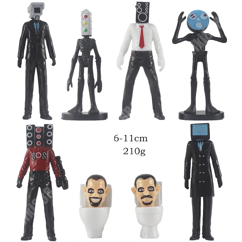 Mới Set 10 Mô Hình toilet skibidi Phim Vệ Sinh Nổi Tiếng