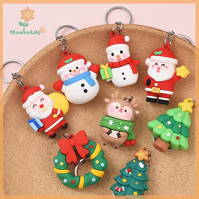 Lily Móc Khóa Hình Ông Già Noel Tuần Lộc Dễ Thương Làm Quà Tặng Cho Bé uuu