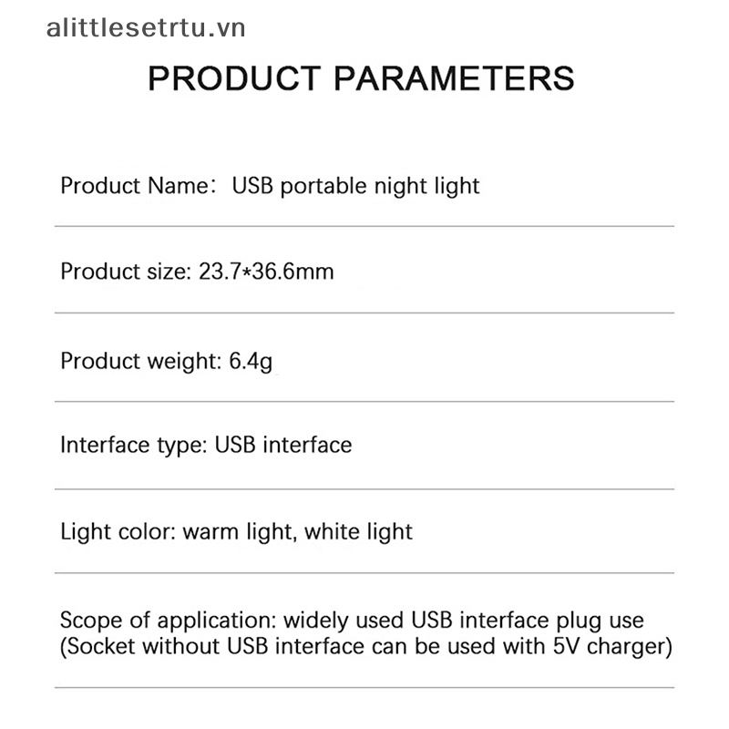 Đèn led Đọc Sách mini Sạc usb Phích Cắm usb Bảo Vệ Mắt