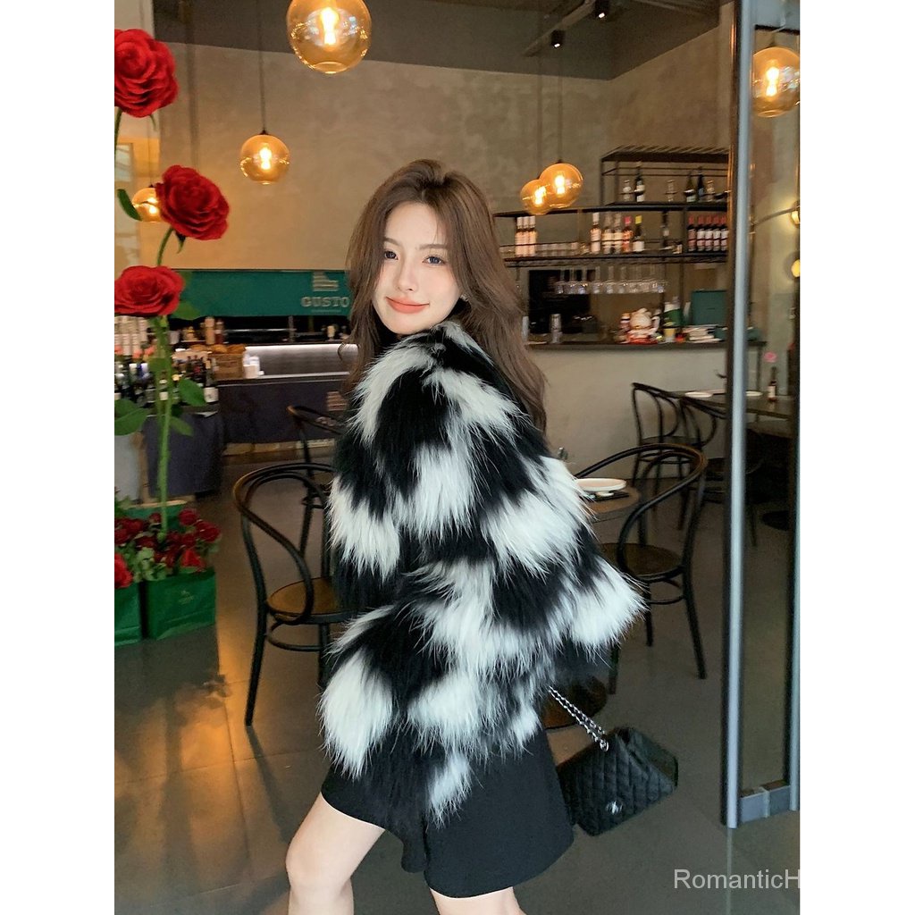 Áo Khoác Lông Chồn Thân Thiện Với Môi Trường Phong Cách Châu Âu Thời Trang Mùa Đông Hàng Mới 2023