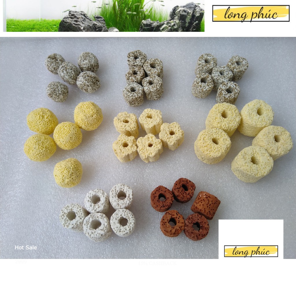 1KG sứ viên viên lọc nước hồ cá.