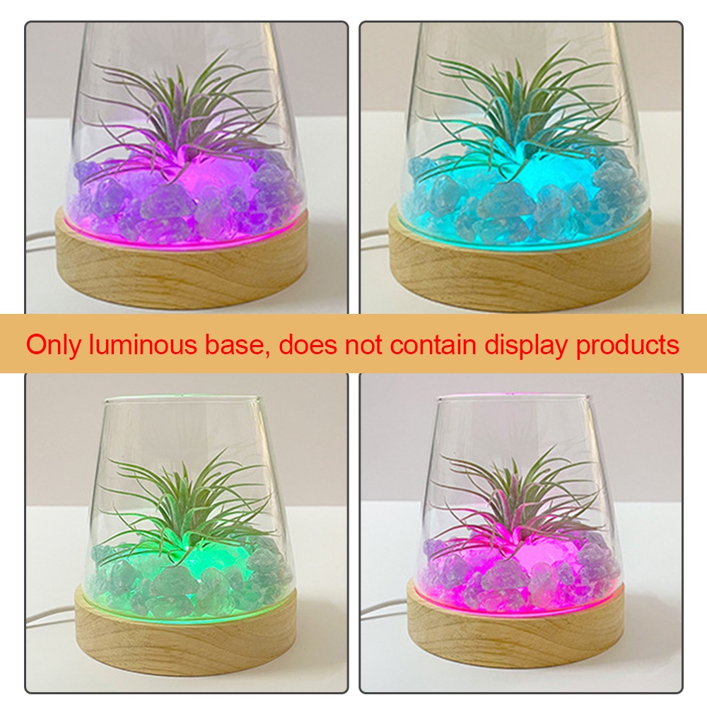 Đế Đèn led 10cm 5v usb Bằng acrylic Pha Lê Có Thể Xoay Làm Giá Đỡ Trưng Bày Trang Trí Phòng Khách / Phòng Ngủ