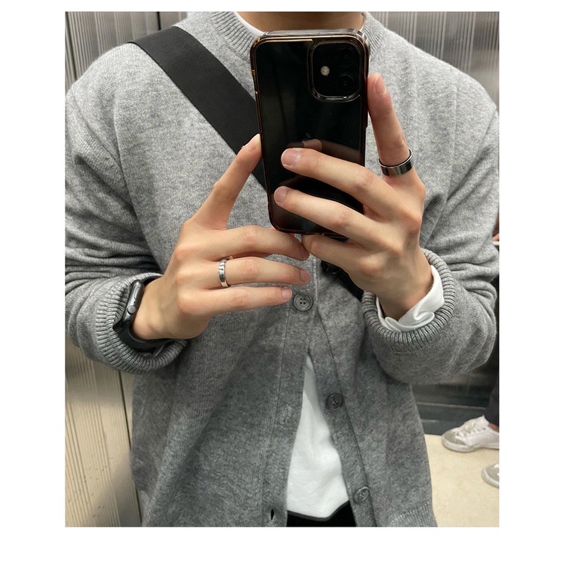 Áo Khoác cardigan Dệt Kim Phong Cách Hàn Quốc Thời Trang Mùa Thu Cao Cấp Cho Nam