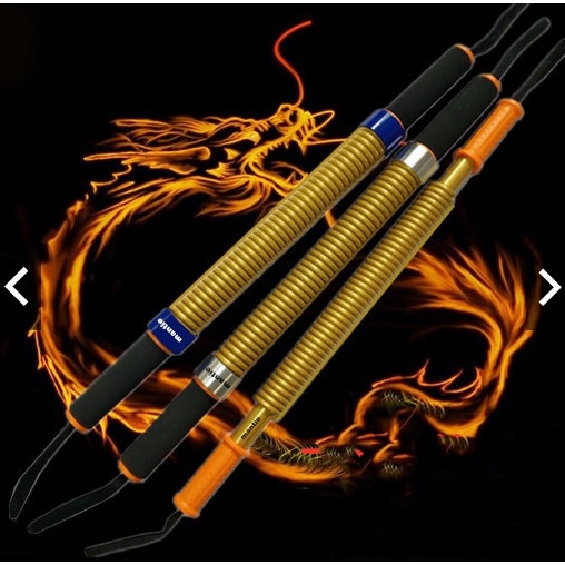 Gậy lò xo tập cơ tay 100kg Sơn Vàng , Đồ Long Đao, Dụng cụ bẻ  80 90 100kg tặng ô tô