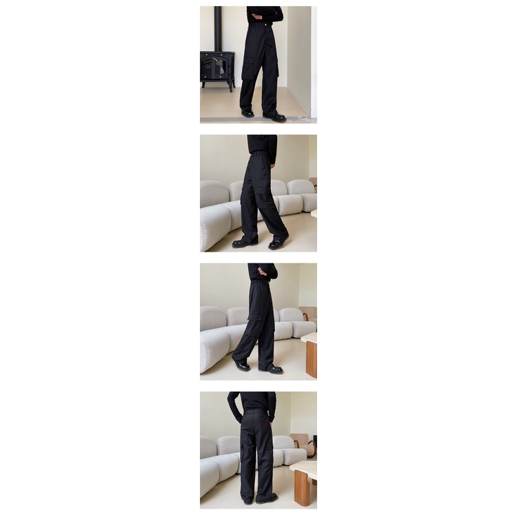 November Quần Dài Ống Rộng Lưng Cao Co Giãn Phong Cách Đường Phố Thời Trang Xuân Thu Cho Nam