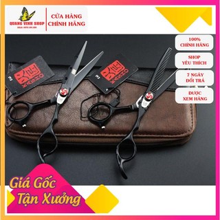 Bộ kéo cắt tóc kasho ha 03 đen 6 in