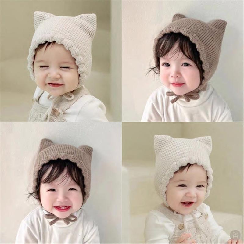 Haha Mũ Dệt Kim Giữ Ấm Tai Dễ Thương Thoải Mái Thời Trang Mùa Đông Cho Bé Trai Và Bé Gái