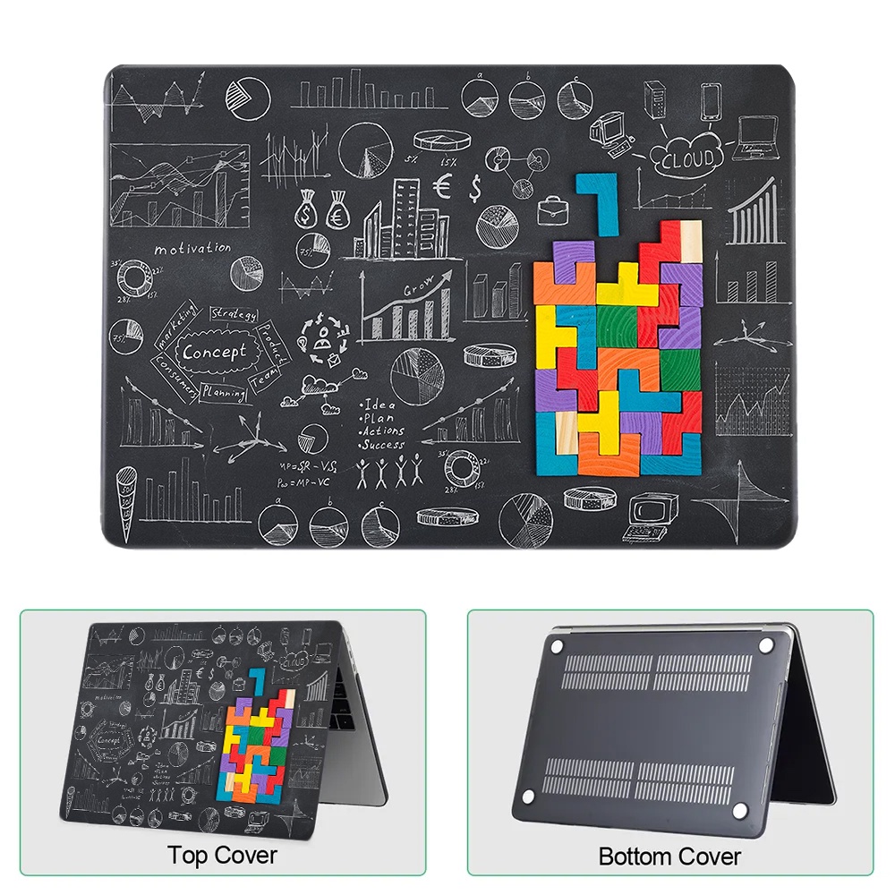 3 in 1 Creative Print Case Compatible For Macbook Air 15 A2941 M2 Pro 13 Inch Case A2338 M1 M2 Pro 14 2023 A2779 Air 13 A2681 A2337 A2251 A1706 A1708 Retina 13.3 Inch A1502 Pro UJT