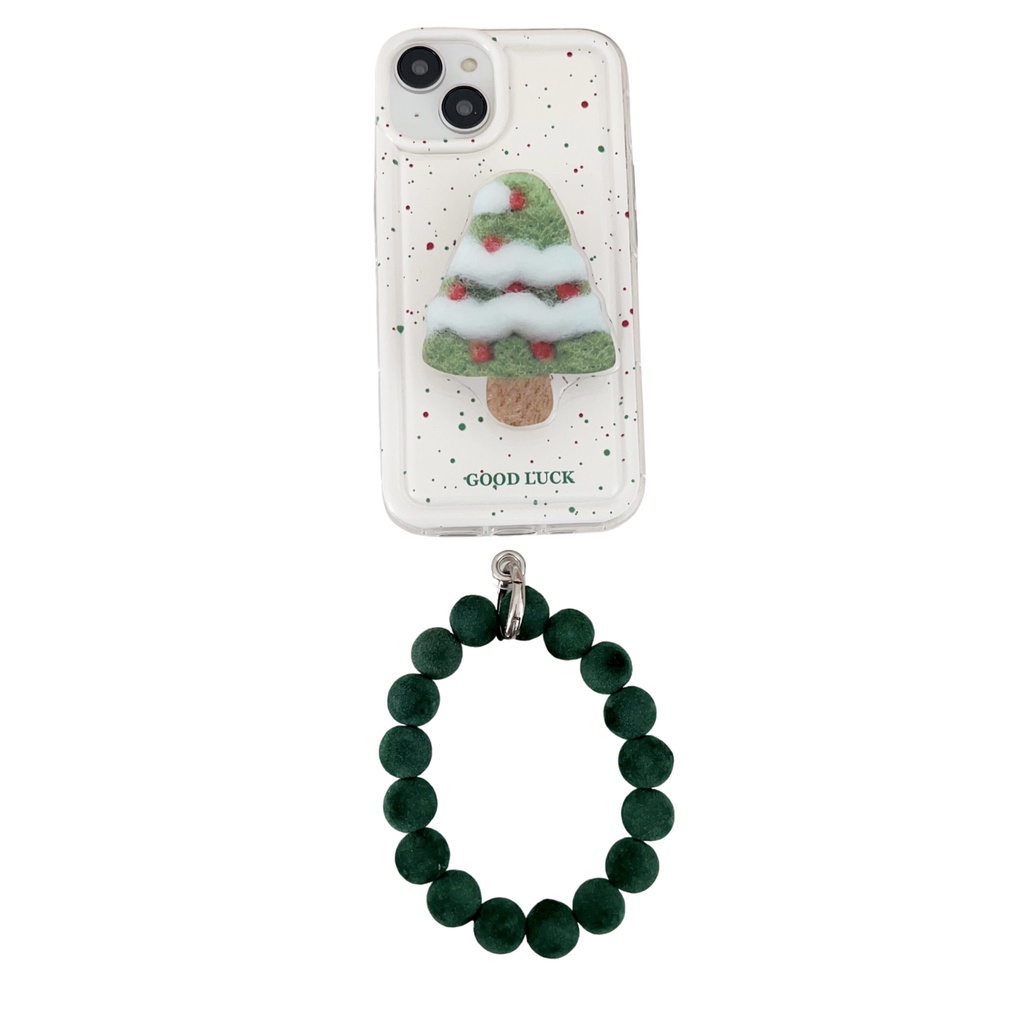 Ốp Điện Thoại Hình Cây Thông Noel Cho iphone 15 14 pro max 13 12 pro max 11 xs max xr 8 7 plus se3 se2
