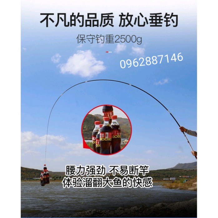 Cần câu tay Handing Điếu Vương độ cứng 5H chuyên câu đơn câu đài tặng kèm quà tặng Đồ Câu Việt Bắc