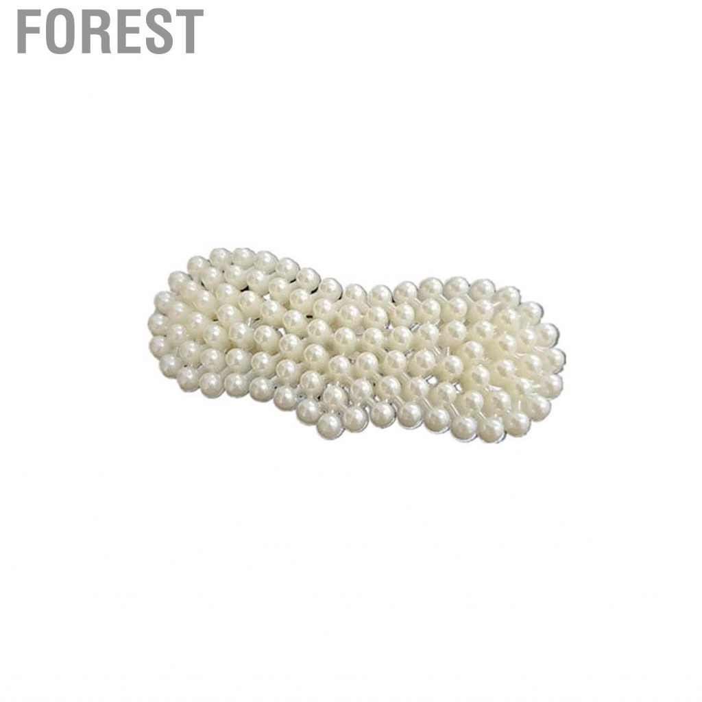 Forest False Pearl  Fashionable Cute Side Bangs Headwear Barrettes Hair Accessory F