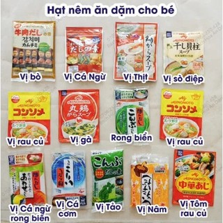 Hạt nêm cho bé ăn dặm nhật ajinomoto đủ vị