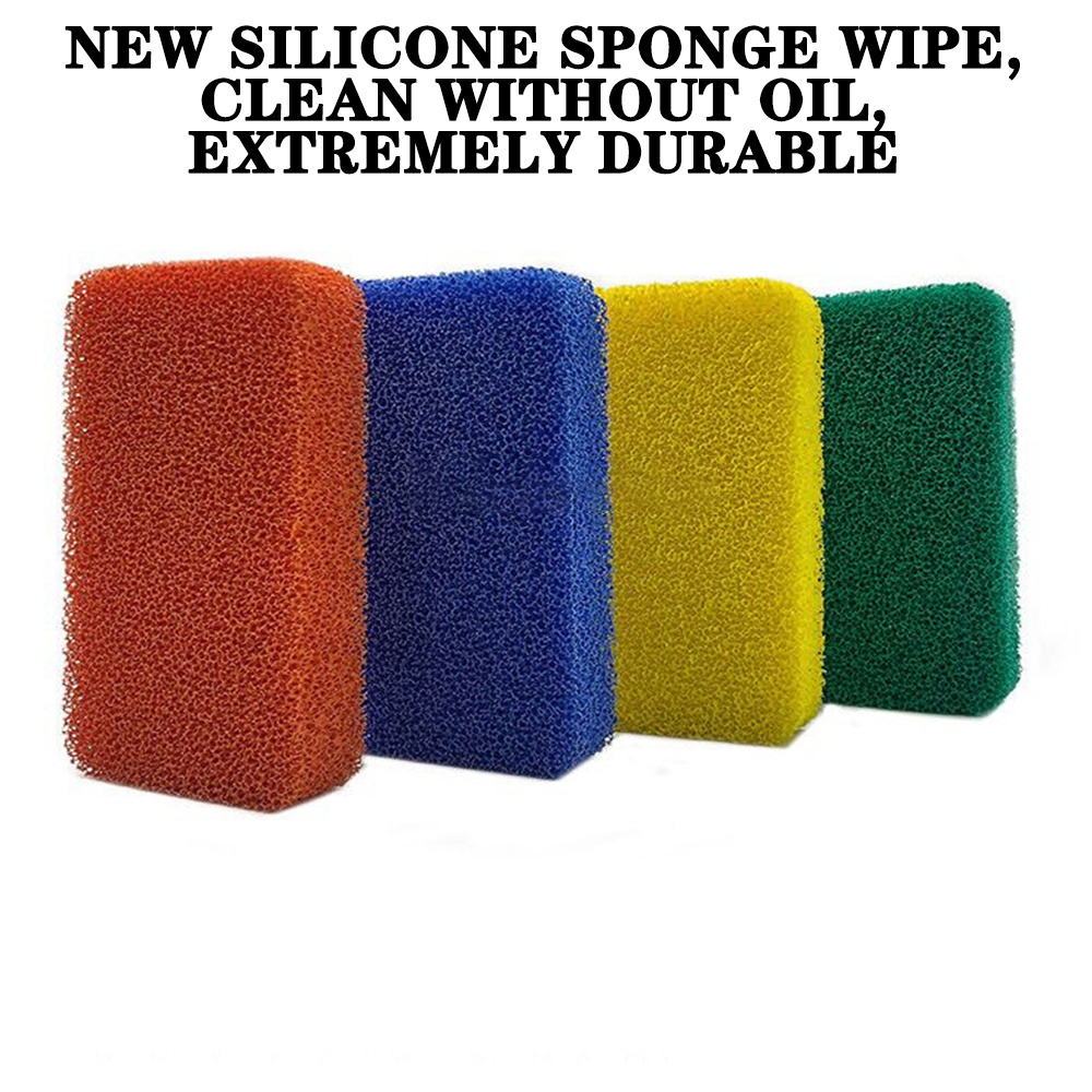 Silicone Scrubber Sponge Silicone Dish Sponge Reusable Kitchen Cleaning Sponge