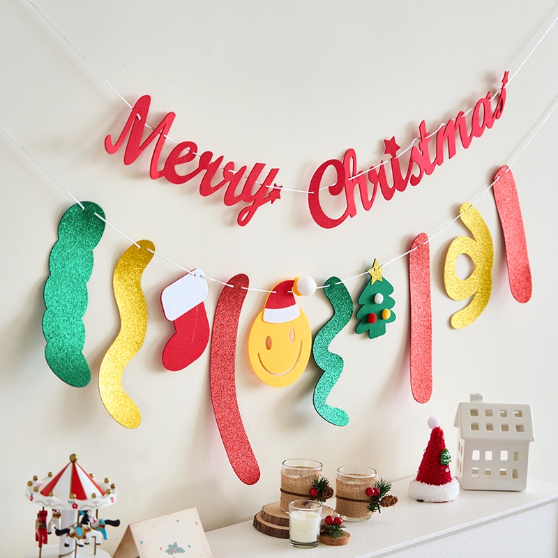 Dây Cờ Treo Tường Trang Trí Giáng Sinh Năm Mới