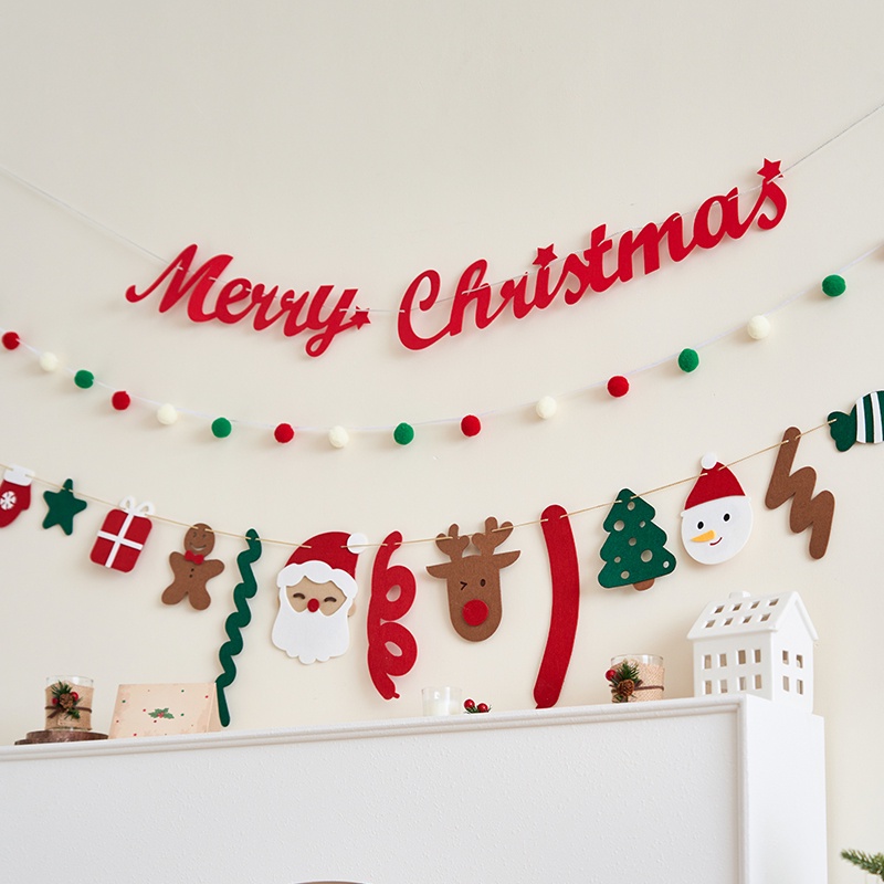 Dây Cờ Treo Tường Trang Trí Giáng Sinh Năm Mới