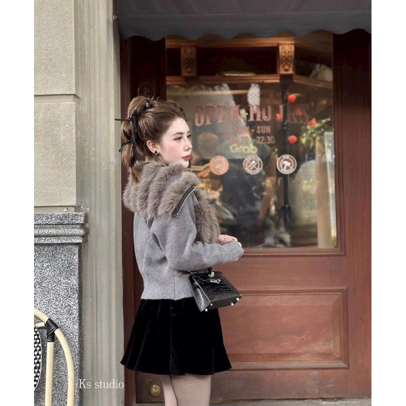 Áo khoác len lông