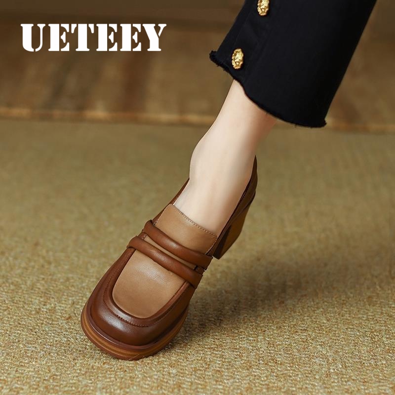UETEEY  giày búp bê đế cao lolita giày Mary Jane Đế da mềm đế thời trang Lịch sự Thanh lịch Phóng khoáng Lịch lãm FLF23B01X3 44Z231102