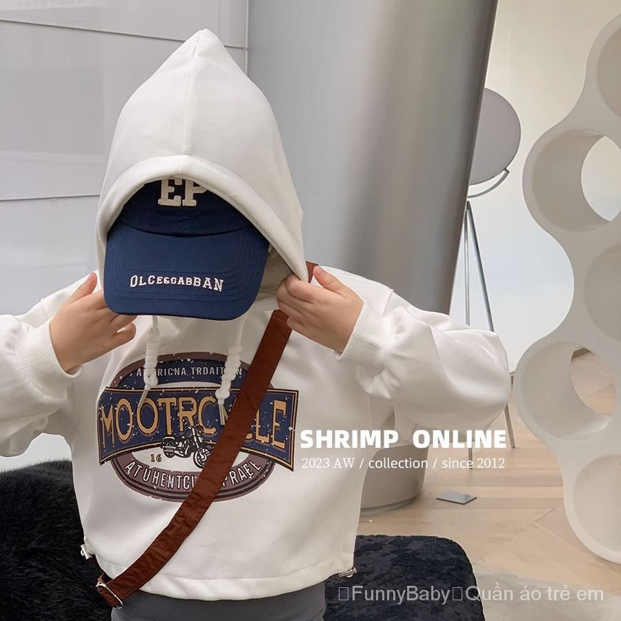 Áo Hoodie Tay Dài In Chữ Phong Cách Hàn Quốc Thời Trang Thu Đông Cho Bé Gái