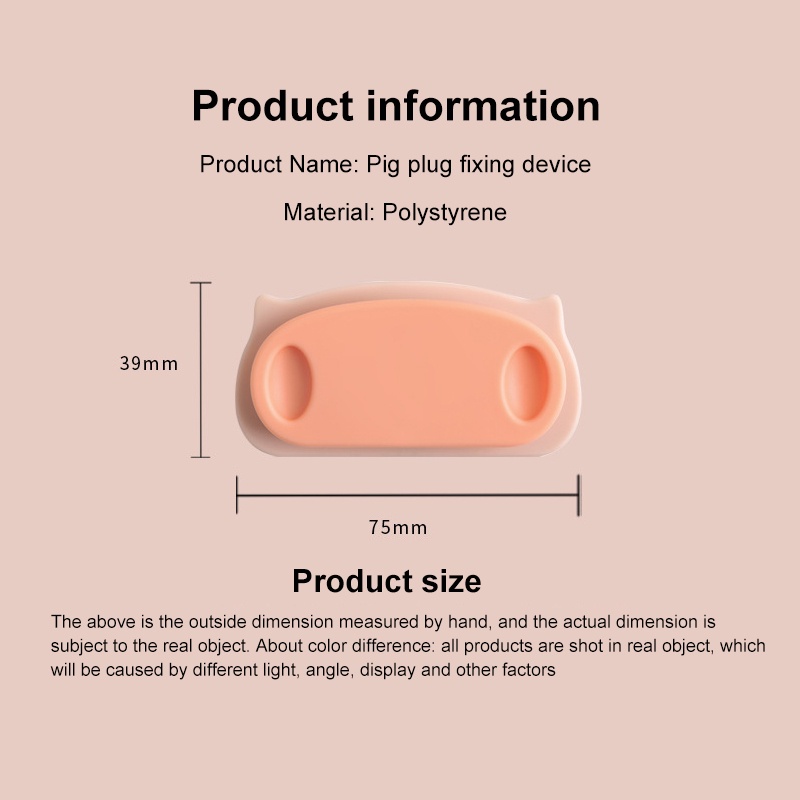 Kẹp Cố Định Dây Cáp Hình Chú Heo Dễ Thương Đơn Giản