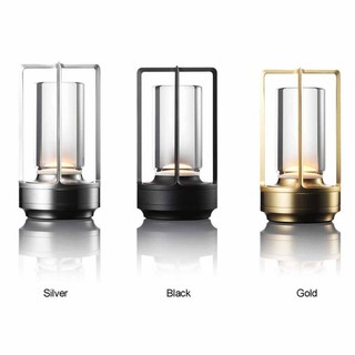 LED Table Lamp,Rechargeable Cordless Portable Metal Desk Lamp Nightstand Bedside Light for Bedroom/Study/Restaurant/Garden/Patio/Outdoor Camping