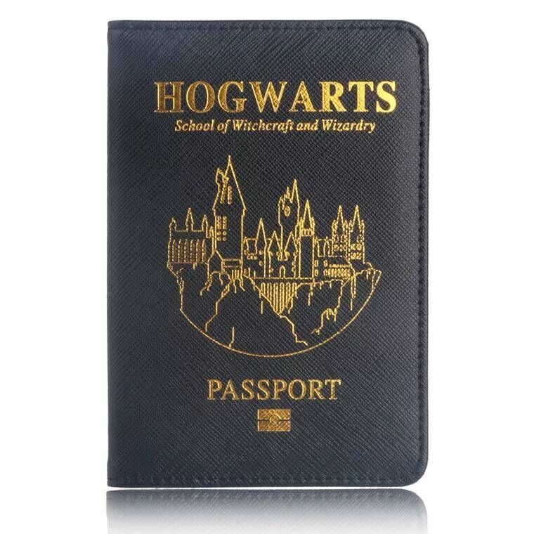 Ví Da pu Đựng Hộ Chiếu Phong Cách harry potter Giá Đỡ