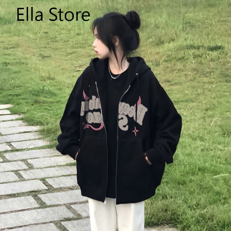 Ella Store Áo Khoác hoodie áo khoác nữ zip hoodie Chất lượng cao cozy Fashion Thời trang WWY23B01RC 45Z231106