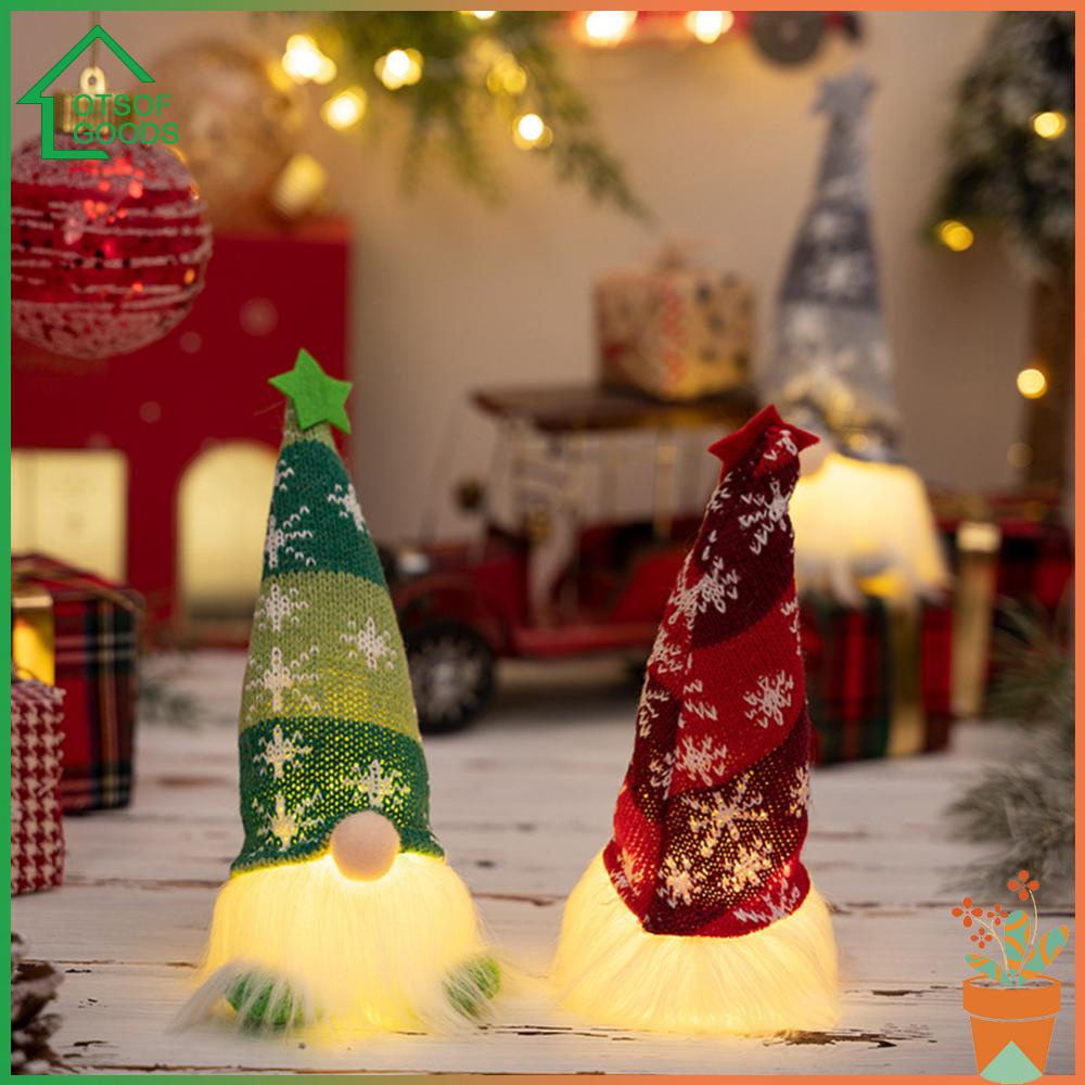 ✿ Nón Tai Bèo Thời Trang Sành Điệu Cao Cấp ✿ Búp Bê Hình Người Vô Diện Đội Nón Dệt Kim Có Đèn led Phát Sáng Dễ Thương Trang Trí Nhà Cửa Dịp Giáng Sinh Năm Mới