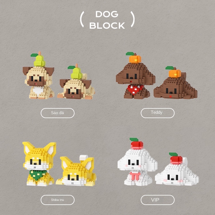 Bộ Đồ Chơi Lắp Ráp Chú Chó hakimi