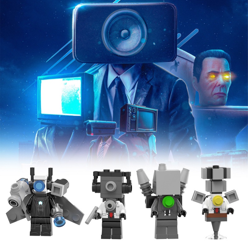 Man vs Bộ Đồ Chơi Xếp Hình toilet man vs man 4.5cm Sáng Tạo Cho Trẻ Em