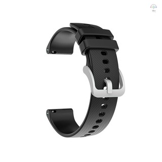 Dây đeo silicon ANENG 22mm với khóa lò xo màu bạc thay thế cho đồng hồ Garmin màu đen