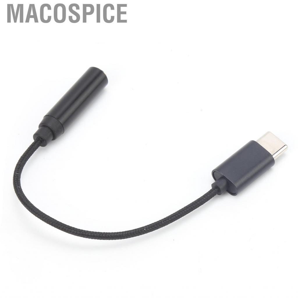 Macospice 3.5mm TRRS To Type‑C Adapter Cable Converter Braid For Port♡♡