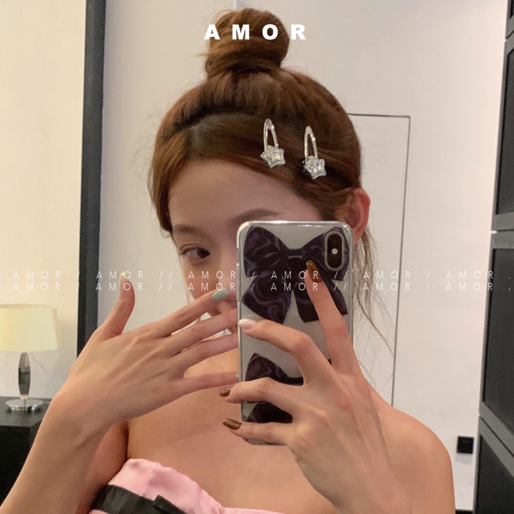 Kẹp TóC HìNh Ngôi Sao ĐíNh Kim Cương Giả Trong SuốT Dễ Thương Cho Nữ y2k