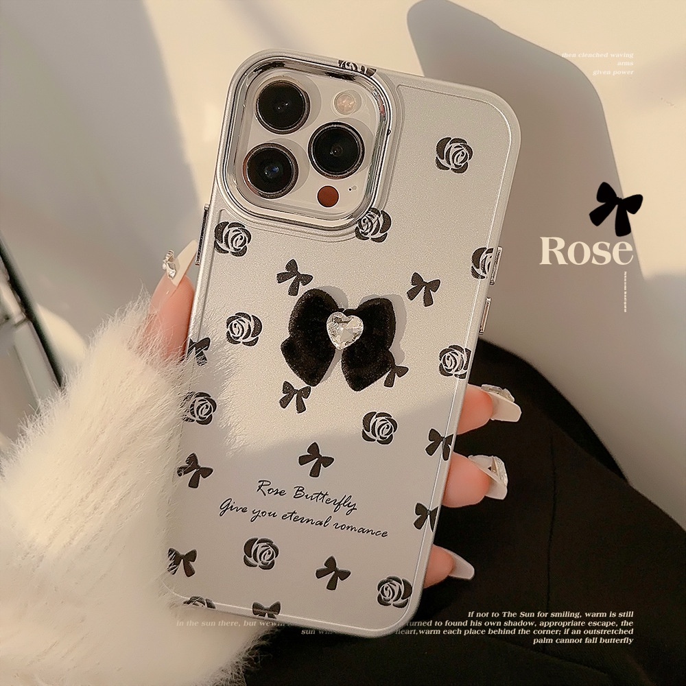 Ốp Điện Thoại tpu Phối Nhung Đính Nơ Chống Rơi Cho iphone 11 12 13 14 15 pro max plus x xr xs max 7 8 plus se2020