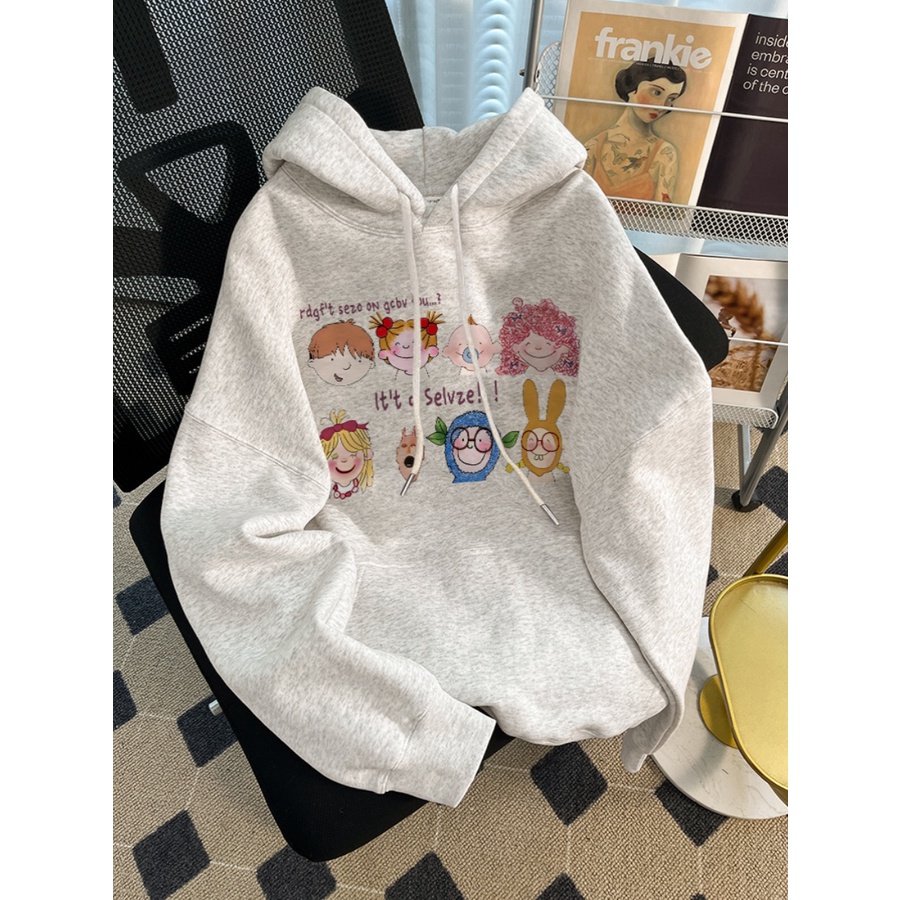 Áo hoodie Tay Dài Phong Cách hip hop Đường Phố Mỹ Cá Tính